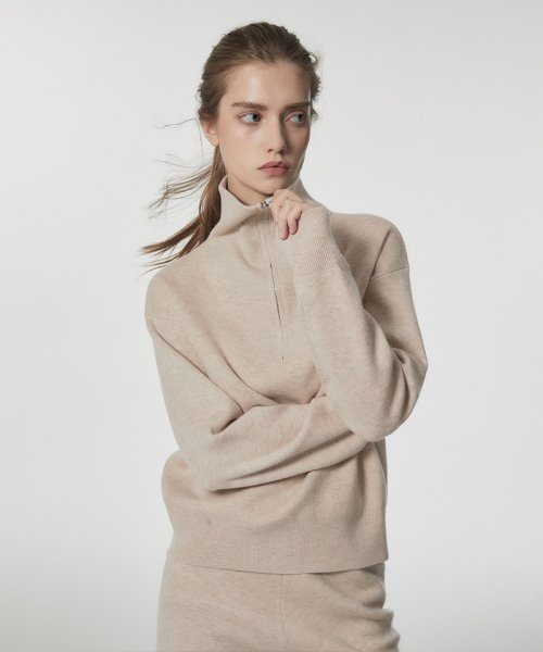 마리끌레르(MARIE CLAIRE) 반 집업 니트 풀오버 (MACDKN09MA) - 89,000 | 무신사 스토어
