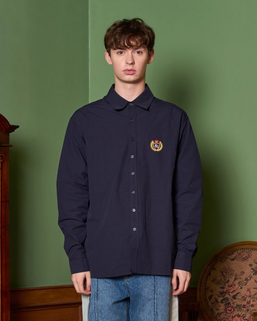 OVERFIT COTTON SHIRTS (NAVY)