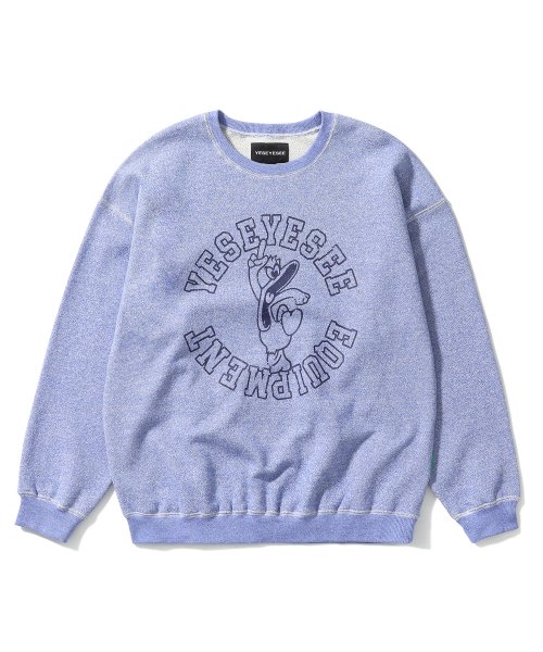 ★2022FW新作★YESEYESEE★Y.E.S Duck Sweatshirt 예스아이씨(YESEYESEE) Y.E.S Duck Sweatshirt Blue - 사이즈