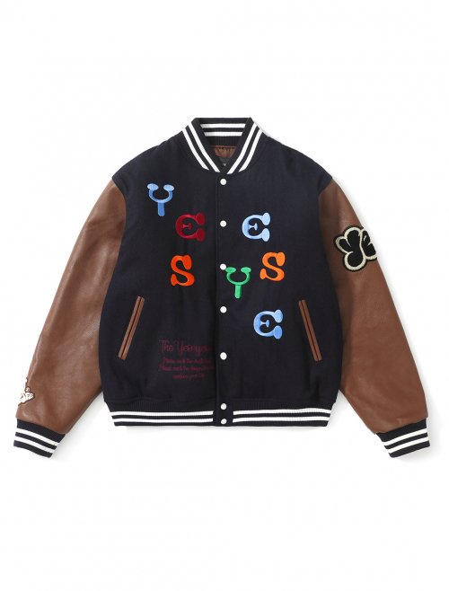 MUSINSA | YESEYESEE Mobile Varsity Jacket Navy