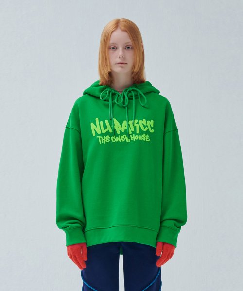 Высококачественный хлопковый лого худи - Women/Green