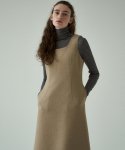 블랭크03(BLANK03) wool flared dress (beige)