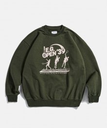 EG Open 39 Heavy Weight Sweat Shirt Moss Green