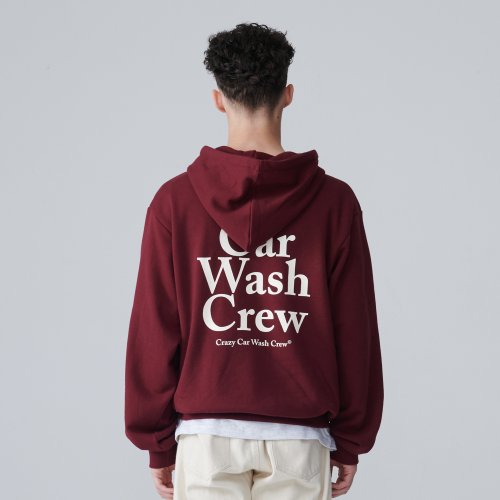 크레이지 카 워시 크루(CRAZY CAR WASH CREW) 로고 후디 버건디 - 사이즈 & 후기 | 무신사
