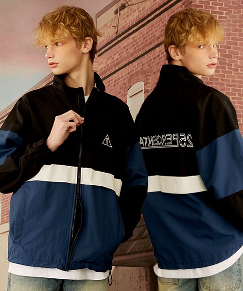 Balenciaga Colour-Block Cotton-Shell Jacket