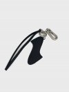 LEATHER KEY RING [Black&silver]