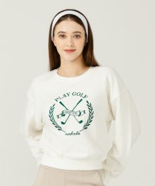 [판매종료] Green Club Sweatshirt 엠블럼 그린클럽 맨투맨 IVORY