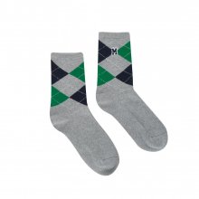 Argyle Check Point Socks_Grey (Men)