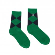 Argyle Check Point Socks_Green (Men)