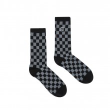 Mens Checkerboard Socks_Grey (Men)