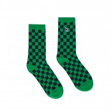 Mens Checkerboard Socks_Green (Men)
