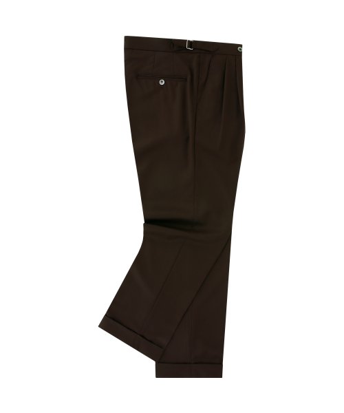22FW Wool soft adjust 2Pleats Easy Trousers (Brown)