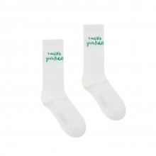 Solid Pinwale Socks_White