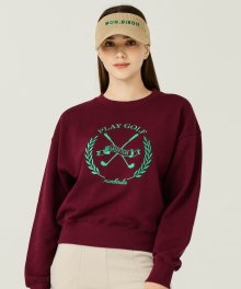 [판매종료] Green Club Sweatshirt 엠블럼 그린클럽 맨투맨 BURGUNDY
