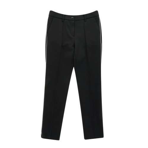 Line Point Straight Fit Pants_Black