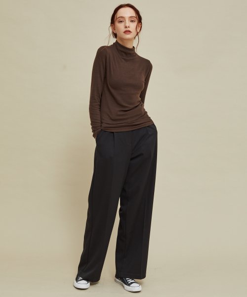 FW Long Wide Slacks Black