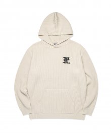 LMC GOTHIC KNIT HOODIE cream