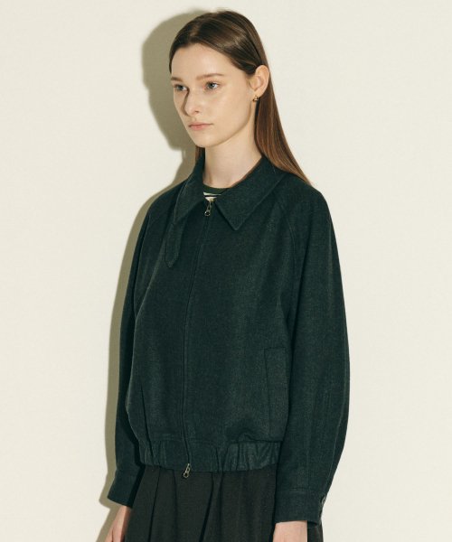 Шерстяной бомбер French, Deep Green