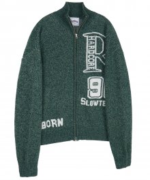 COLIN 90 KNIT ZIP UP (GREEN)