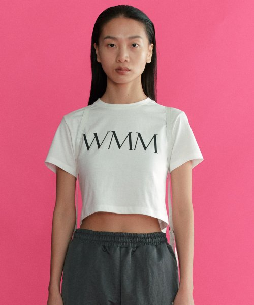 더블유엠엠스튜디오스(WMM STUDIOS) Classic Logo Crop T shirt - White - 사이즈 & 후기 | 무신사