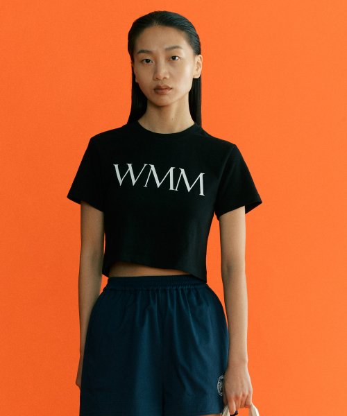 WMM STUDIOS☆Classic Logo Crop T shirt 더블유엠엠스튜디오스(WMM STUDIOS) Classic Logo Crop T shirt