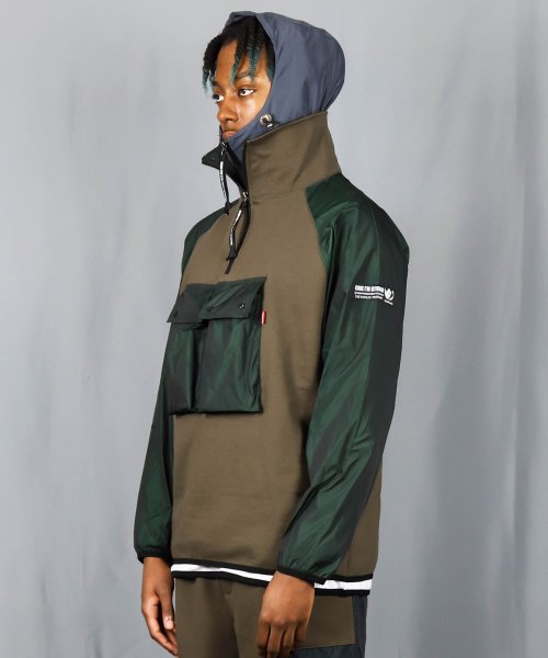 Анорак с карманом для магазина, память ткани, Khaki