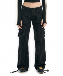 Dixie Parachute Cargo Pants Black