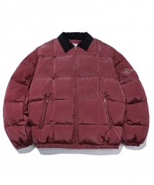 SQUARE QUILING DOWN JACKET RED