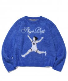 MOHAIR MARATHONER KNIT BLUE