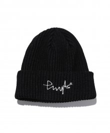 2 TONE LOGO BEANIE BLACK