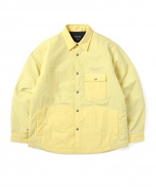 Quilted Shirt Jacket Yellow