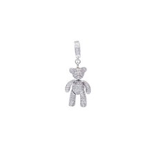 Baby Happy Bear Pendant - Silver