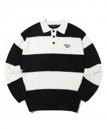 SMALL 2 TONE ARCH RUGBY KNIT BLACK