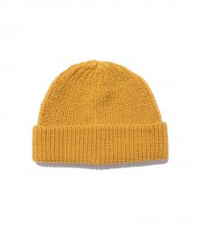OLD GLORY LABEL SHORT BEANIE YELLOW