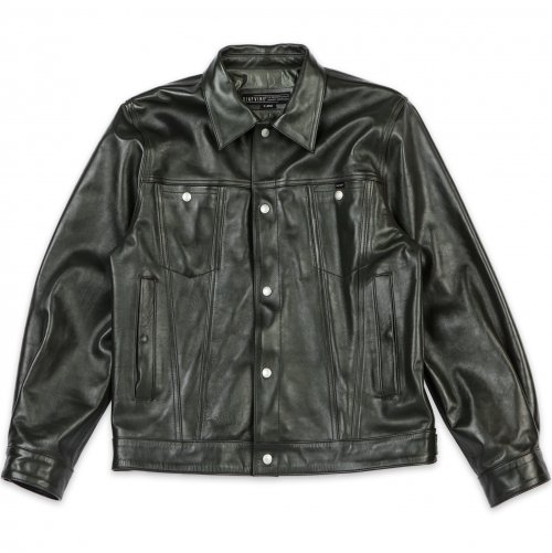 DV.LOT 669 Calf skin Trucker -Dark Khaki-