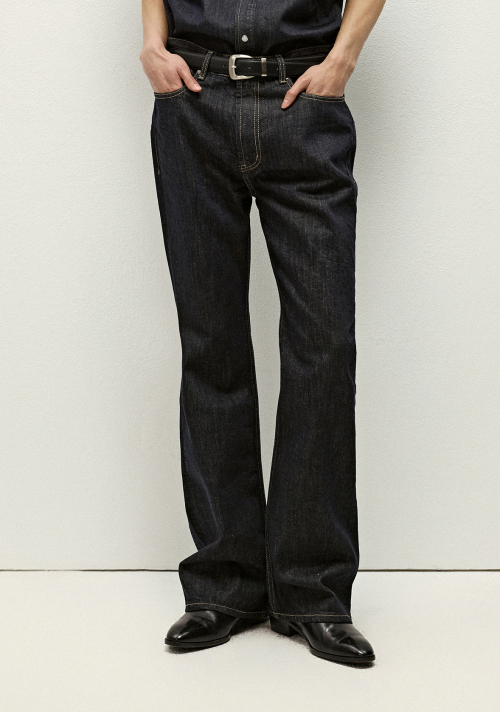 Bootcut Fit Denim Jeans - Dark Blue
