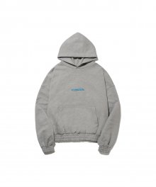 Sharp logo banding hoodie - GREY