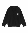 Signature daily over fit knit cardigan - BLACK