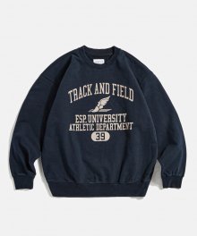 Track And Field Heavy Weight Sweat Shirt Navy