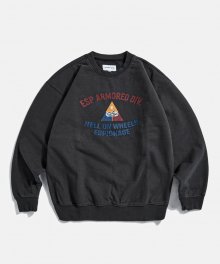 Armored Div Heavy Weight Sweat Shirt Vintage Black