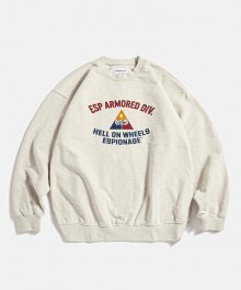 Armored Div Heavy Weight Sweat Shirt Oatmeal Grey