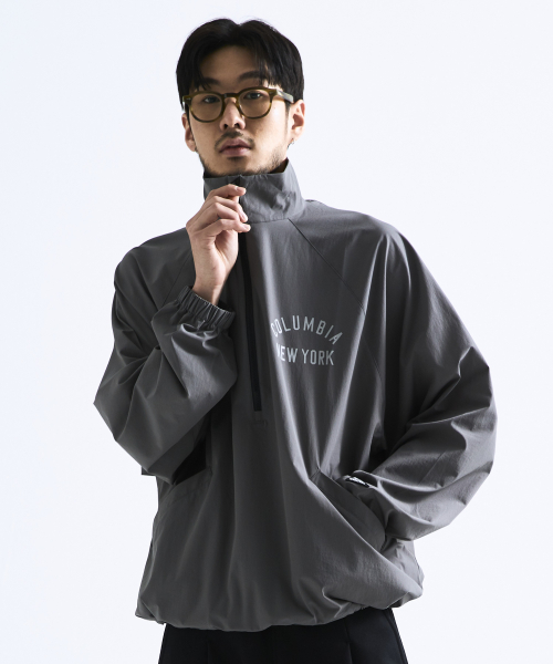 CU NY OVERFIT NYLON ANORAK JACKET уголь