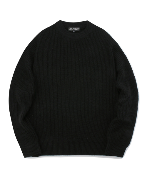 Оверсайз свитер 1754 CROWN OVERFIT ROUND SWEATHER Black