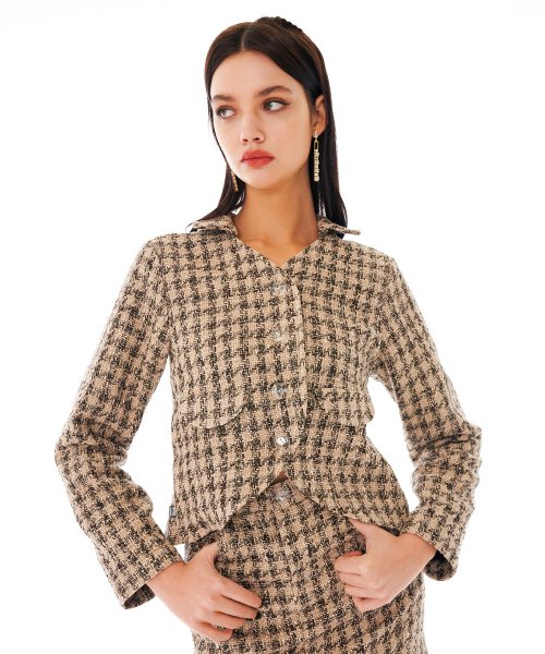 Твидовый жакет Tulip [Beige]