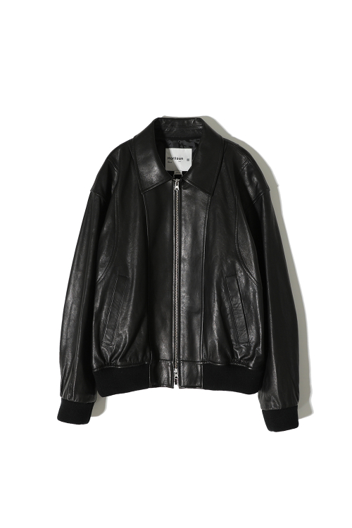 Capital Leather Blouson Jacket Black