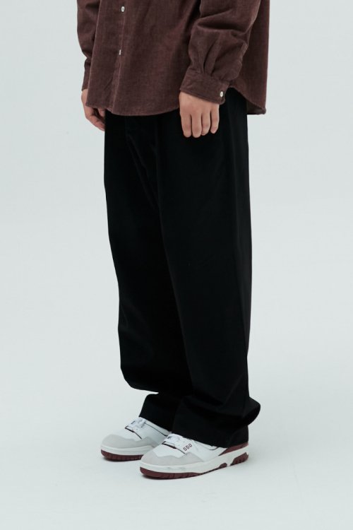 22FW Heights Cotton Wide Loose Pants Black