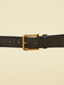 WILD FLOWER ITALY LEATHER BELT in Brown