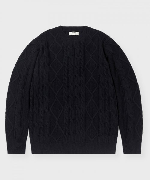 Cable knit black deals sweater