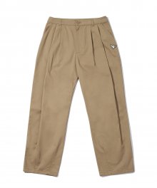 BALLOON FIT COTTON PANTS BEIGE