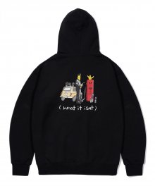 GAS STATION DRAWING HOOD BLACK